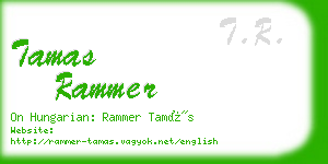 tamas rammer business card